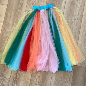 Hannah Anderson rainbow tulle tutu cape